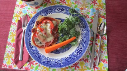 My Hubby chose pepperoni and Red Peppers