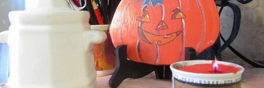 kitchen counter pumpkin