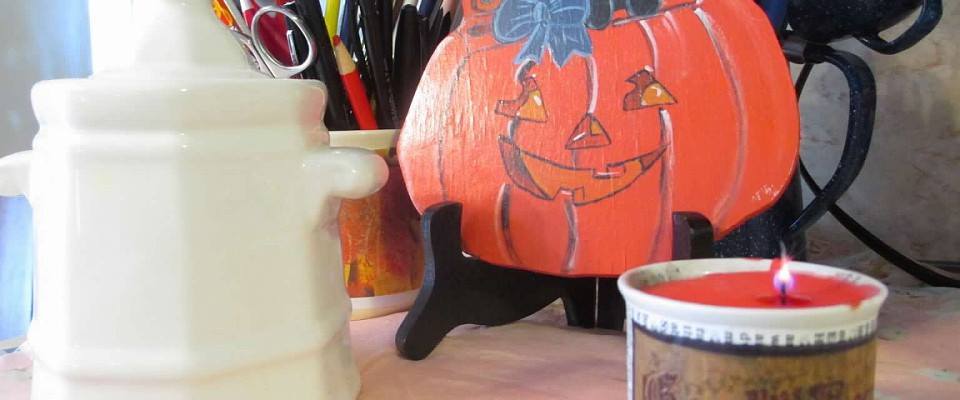 kitchen counter pumpkin