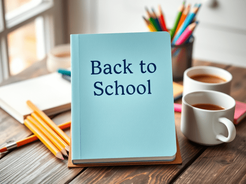 A simple preparation checklist in blue to download for free about guiding moms on the first week of school to be ready and calm for their children on this day of the season