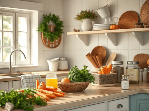 Pantry staples for chicken soup using leftover roast chicken